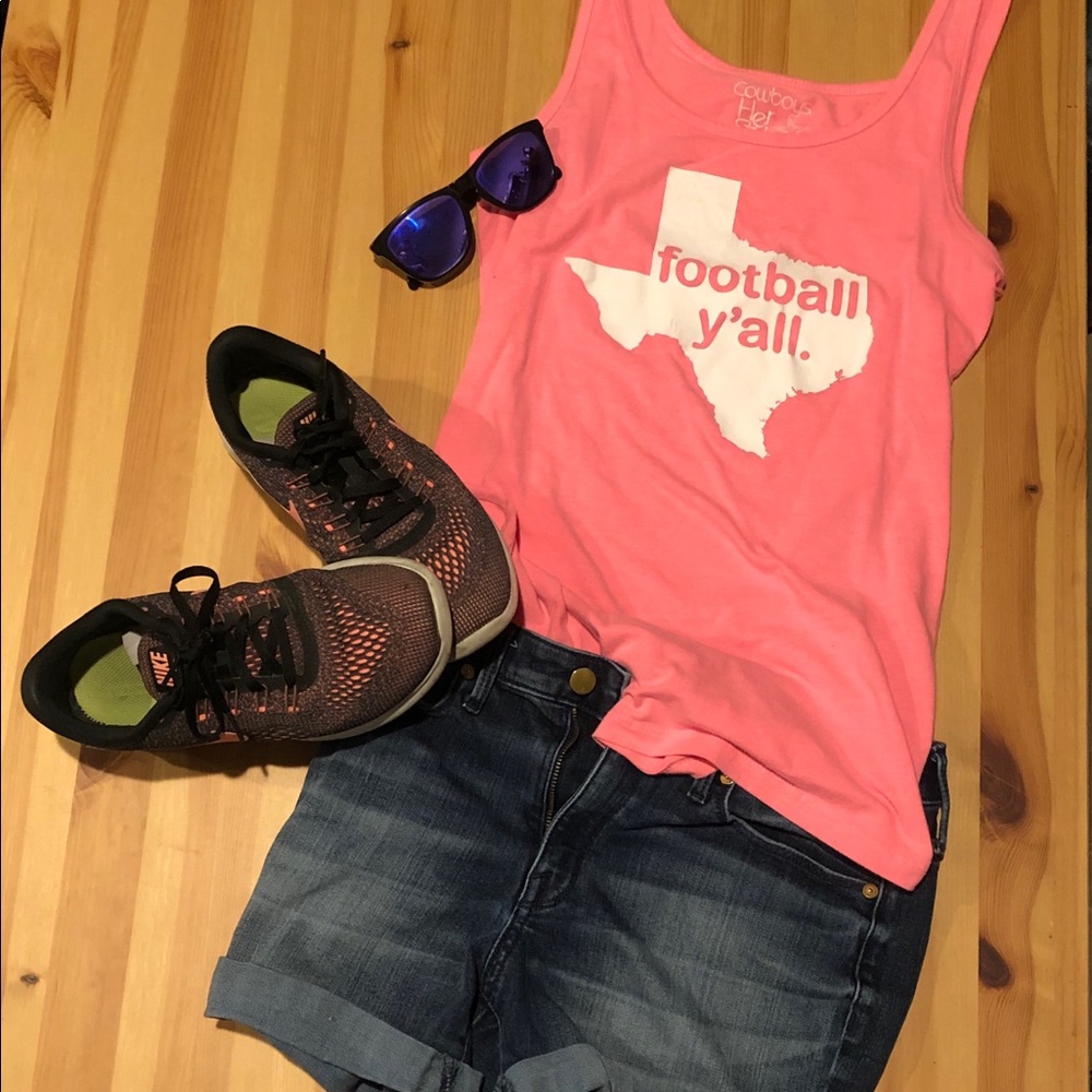 Pink football tank
